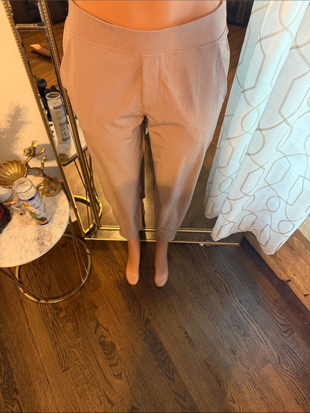 Athleta Cropped Pull-On Pants in Taupe